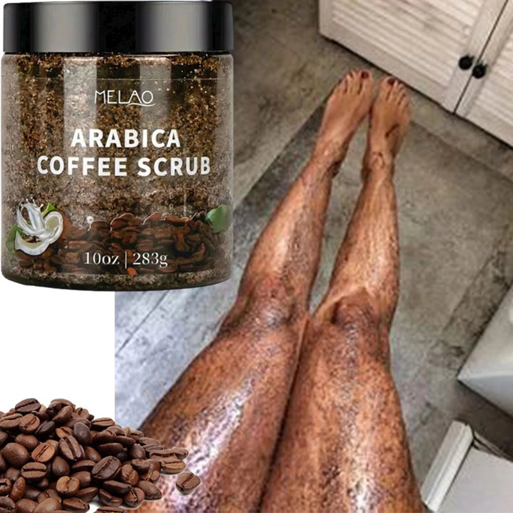 Gommage Corps au Café Arabica MELAO – Exfoliant Naturel Hydratant 283g